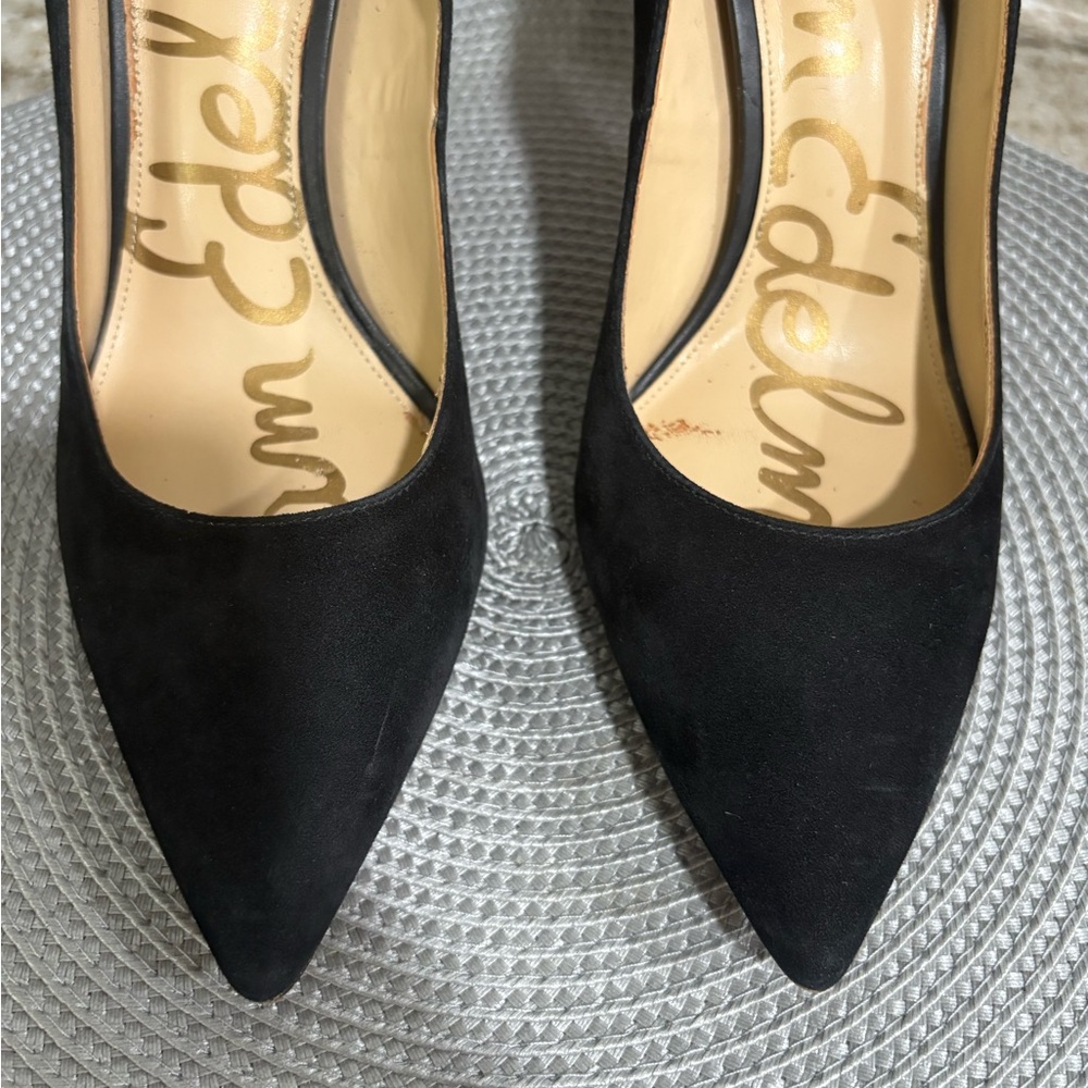SAM EDELMAN Hazel Pump Black Suede Size 9 - Picture 8 of 13